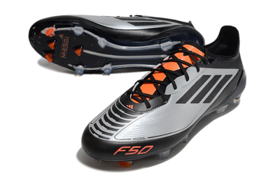 Adidas F50 Elite Messi FG Football Boots - Silver/Black/Orange