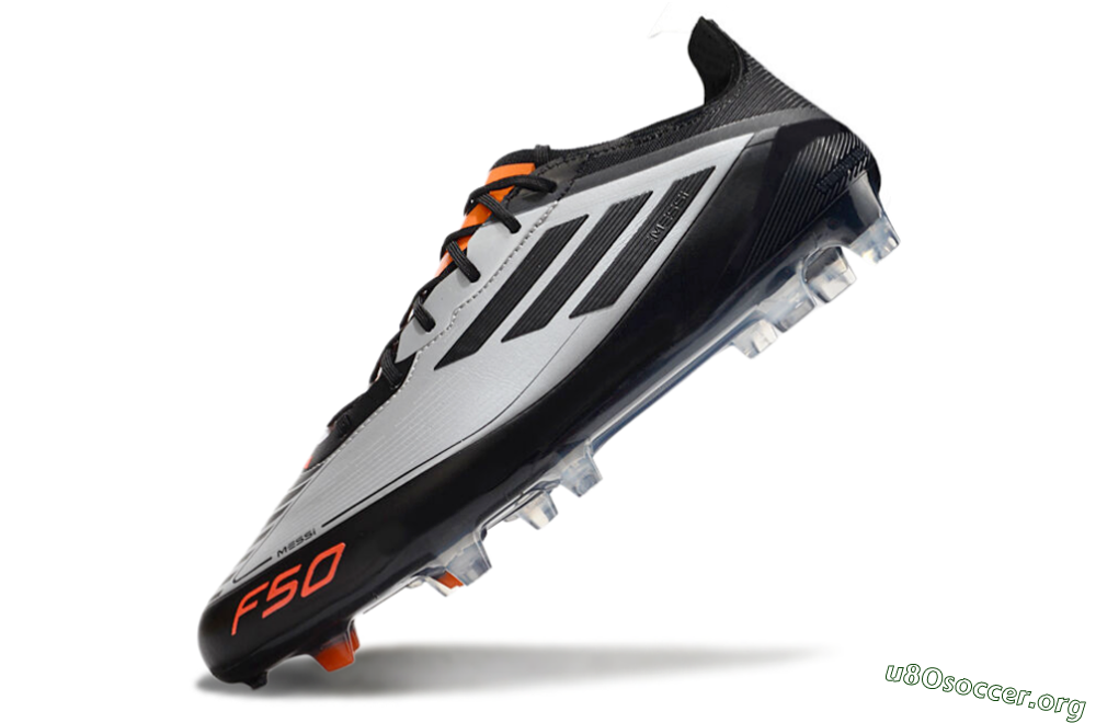 Adidas F50 Elite Messi FG Football Boots - Silver/Black/Orange 5