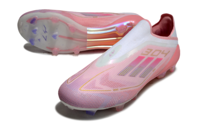 Adidas F50 Elite Laceless FG Football Boots - White/Pink/Gold