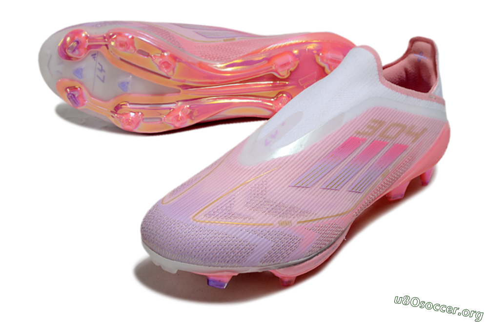 Adidas F50+ Lightstrike Elite Laceless 304 FG Football Boots - Pink/Purple/Gold 0