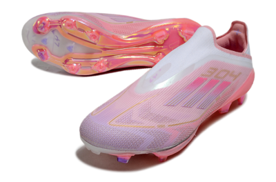 Adidas F50+ Lightstrike Elite Laceless 304 FG Football Boots - Pink/Purple/Gold
