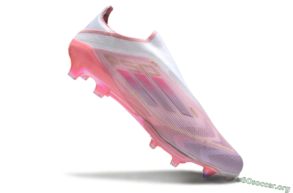 Adidas F50+ Lightstrike Elite Laceless 304 FG Football Boots - Pink/Purple/Gold 4