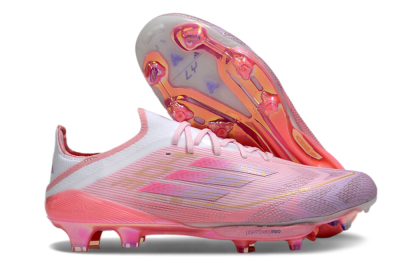 Adidas F50+ Lightstrike 304+ Elite FG Football Boots - Pink/Gold/White