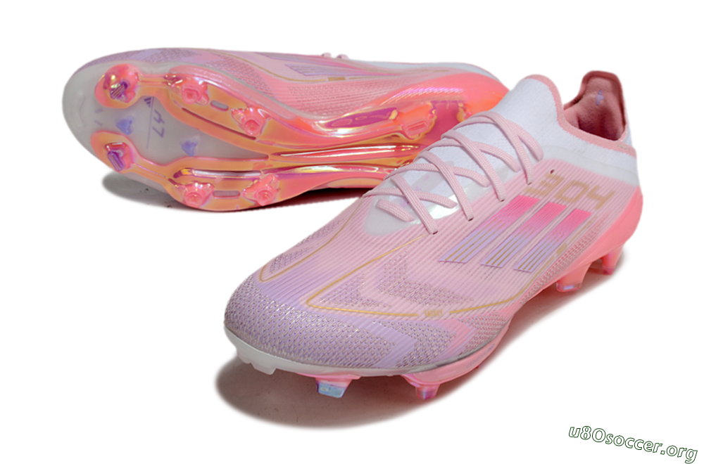 Adidas F50+ Lightstrike 304+ Elite FG Football Boots - Pink/Gold/White 0