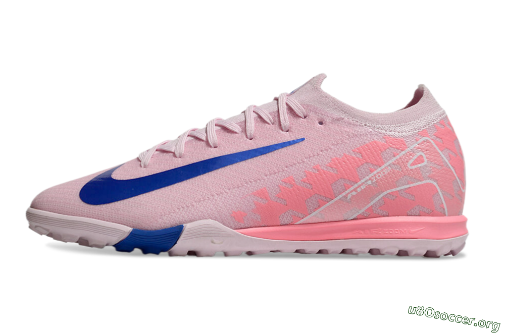 Nike Air Zoom Mercurial Vapor 16 Elite TF Football Shoes - Pink/Blue/White 3