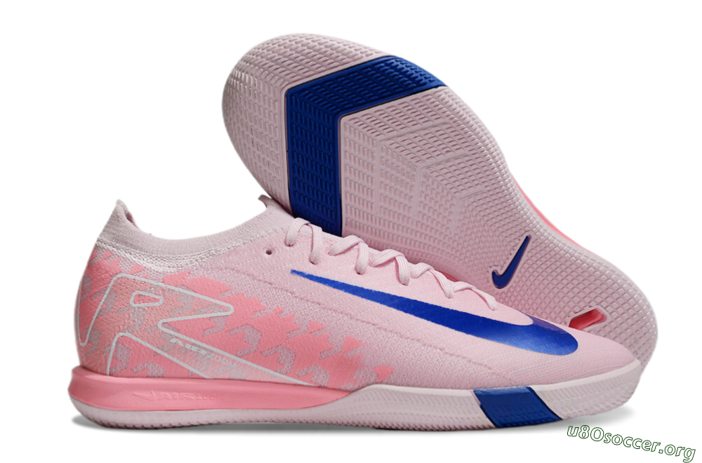Nike Air Zoom Mercurial Vapor 16 Elite IC Football Shoes - Pink/Blue/White 2