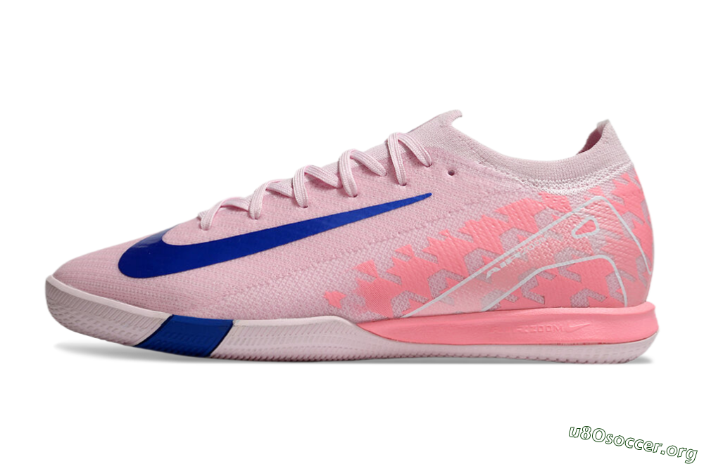 Nike Air Zoom Mercurial Vapor 16 Elite IC Football Shoes - Pink/Blue/White 3