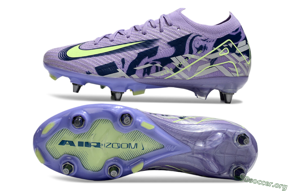 Nike Air Zoom Mercurial Vapor 16 Elite SG Football Boots - Purple/Yellow/White 1