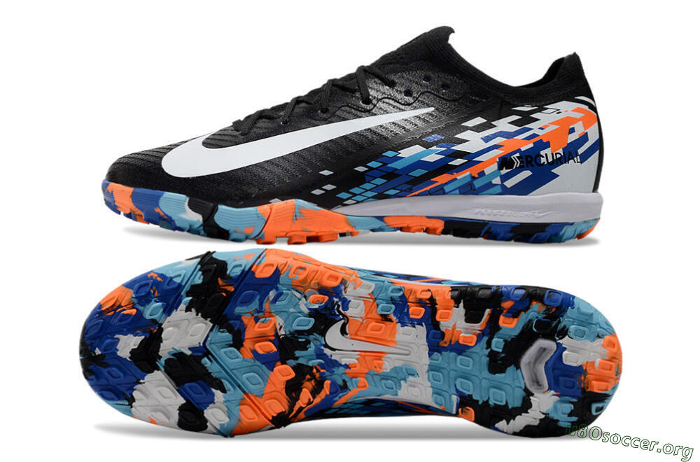 Nike Air Zoom Mercurial Vapor 16 Elite TF Football Shoes - Black/Blue/Orange 1