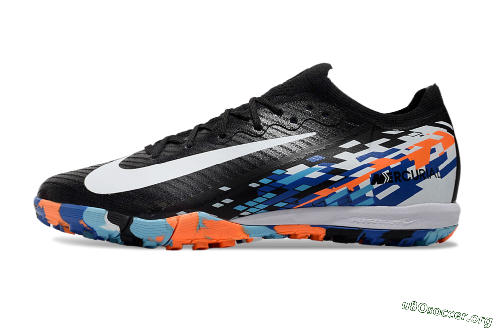 Nike Air Zoom Mercurial Vapor 16 Elite TF Football Shoes - Black/Blue/Orange 3