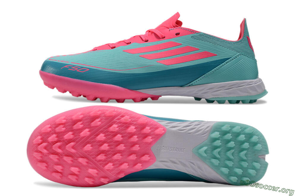 Adidas F50 Elite TF Football Shoes - Jade/Pink/White 1