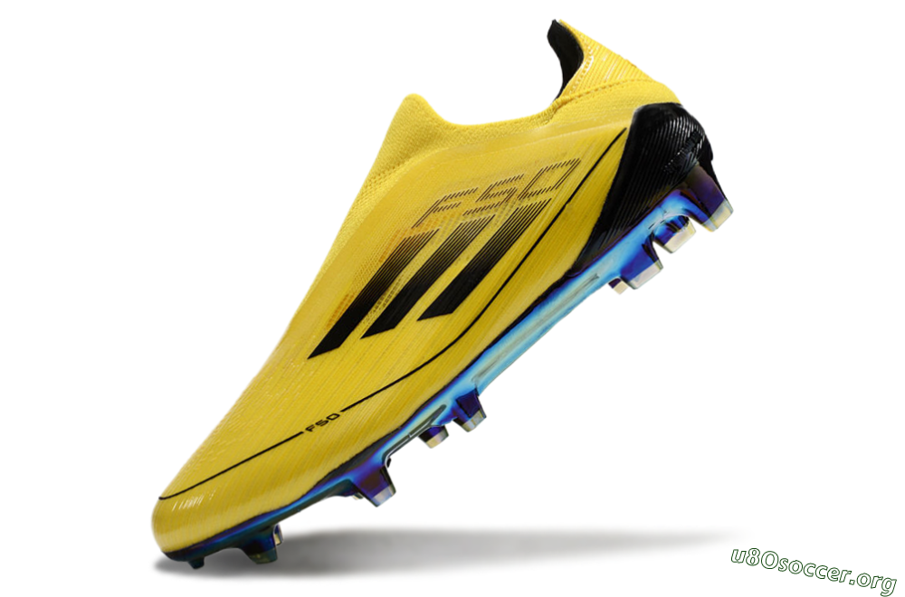 Adidas F50 Elite Laceless FG Football Boots - Yellow/Black/Gold 5