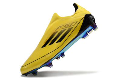 Adidas F50 Elite Laceless FG Football Boots - Yellow/Black/Gold