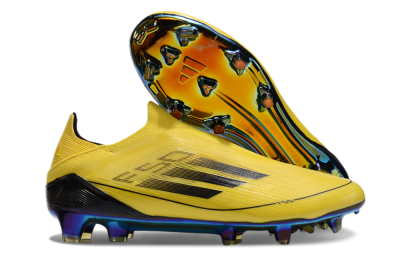 Adidas F50 Elite Laceless FG Football Boots - Yellow/Black/Gold