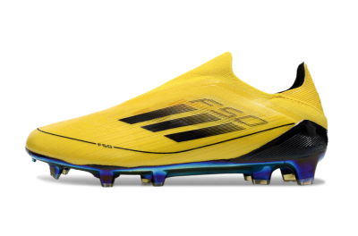 Adidas F50 Elite Laceless FG Football Boots - Yellow/Black/Gold