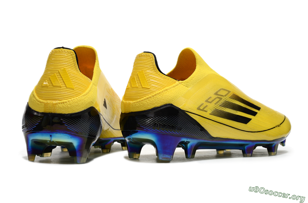 Adidas F50 Elite Laceless FG Football Boots - Yellow/Black/Gold 6