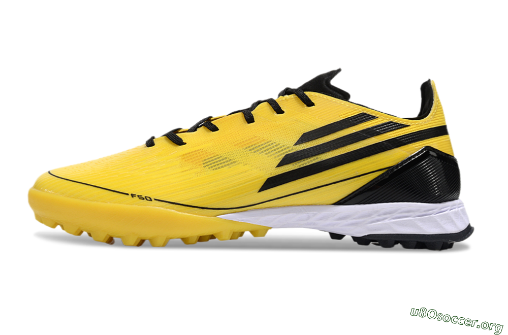 Adidas F50 Pro TF Football Shoes - Yellow/Black/White 3