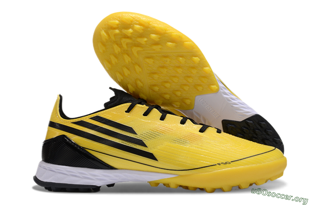 Adidas F50 Pro TF Football Shoes - Yellow/Black/White 2