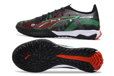 Puma Ultra Ultimate TF Football Shoes - Black/Red/Green