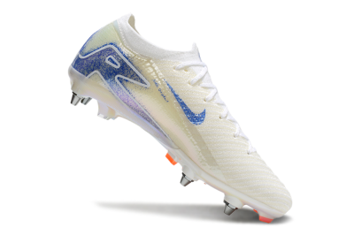 Nike Air Zoom Mercurial Vapor 16 Elite SG Football Boots - Beige/Blue/White
