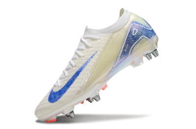 Nike Air Zoom Mercurial Vapor 16 Elite SG Football Boots - Beige/Blue/White