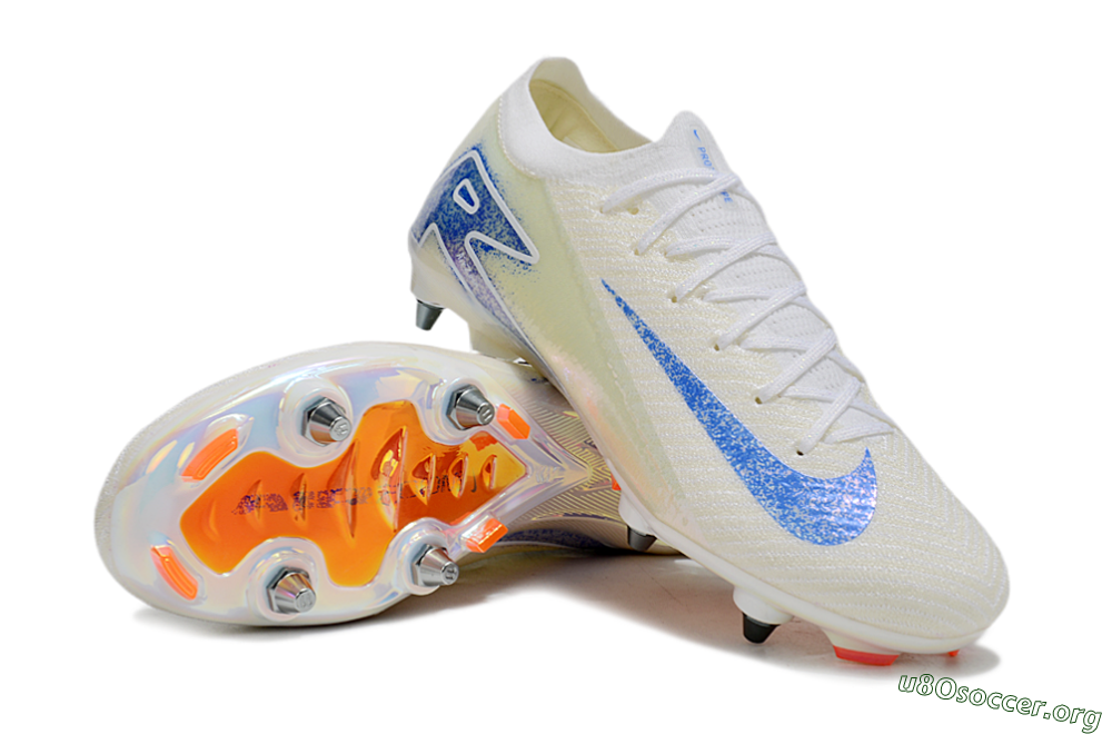 Nike Air Zoom Mercurial Vapor 16 Elite SG Football Boots - Beige/Blue/White 0