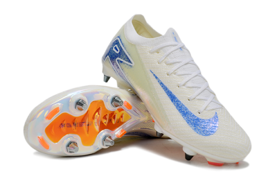 Nike Air Zoom Mercurial Vapor 16 Elite SG Football Boots - Beige/Blue/White