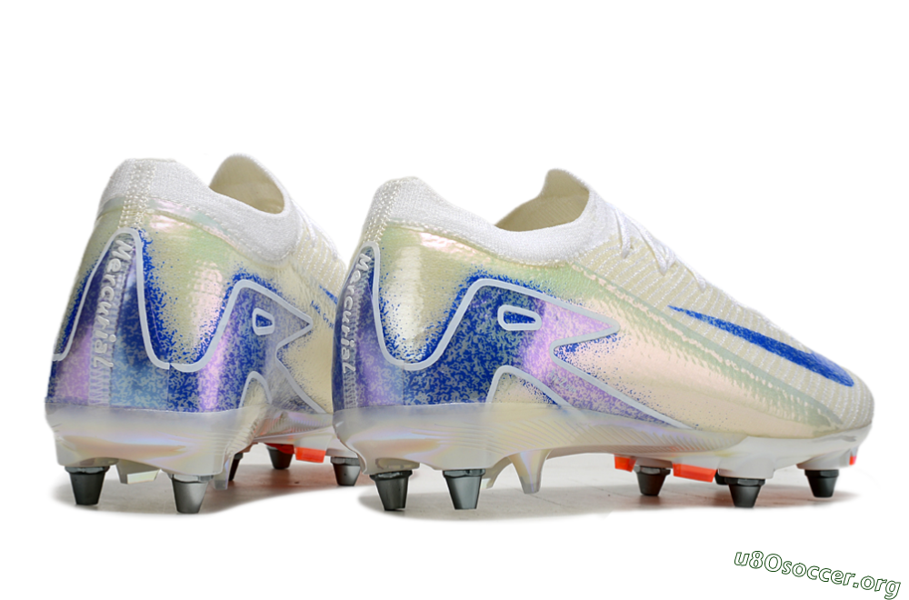 Nike Air Zoom Mercurial Vapor 16 Elite SG Football Boots - Beige/Blue/White 6