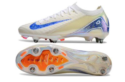 Nike Air Zoom Mercurial Vapor 16 Elite SG Football Boots - Beige/Blue/White
