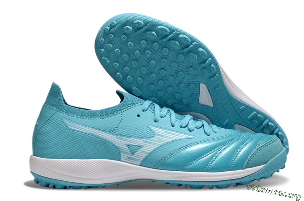 Mizuno Morelia Neo Sala M8 TF Football Shoes - Jade/White 2