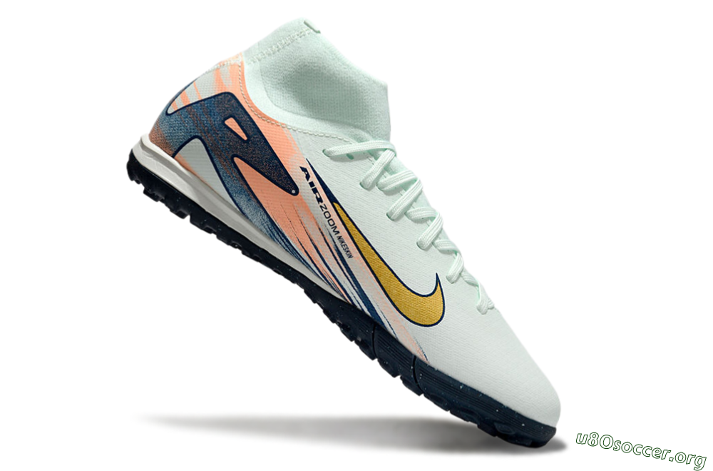 Nike Air Zoom Mercurial Superfly 10 Academy TF Football Shoes - Jade/Gold/Pink 4