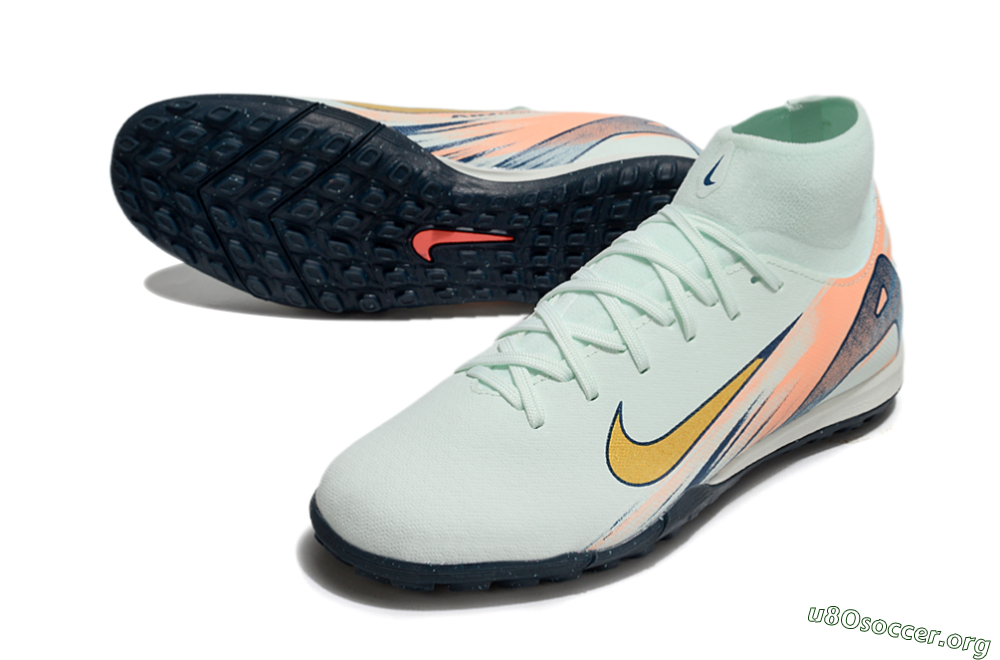 Nike Air Zoom Mercurial Superfly 10 Academy TF Football Shoes - Jade/Gold/Pink 0