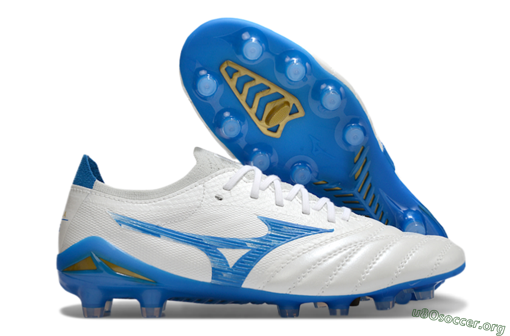 Mizuno Morelia Neo 4 FG Football Boots - White/Blue 2