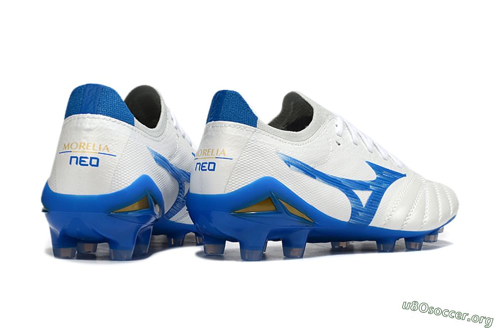 Mizuno Morelia Neo 4 FG Football Boots - White/Blue 6