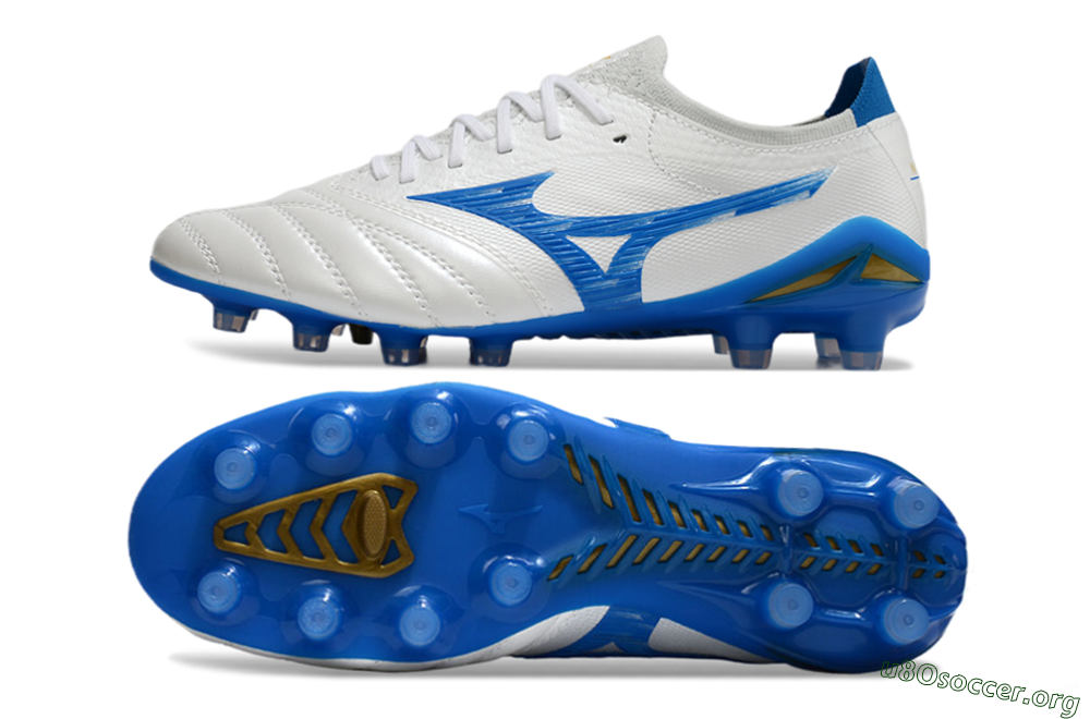 Mizuno Morelia Neo 4 FG Football Boots - White/Blue 1