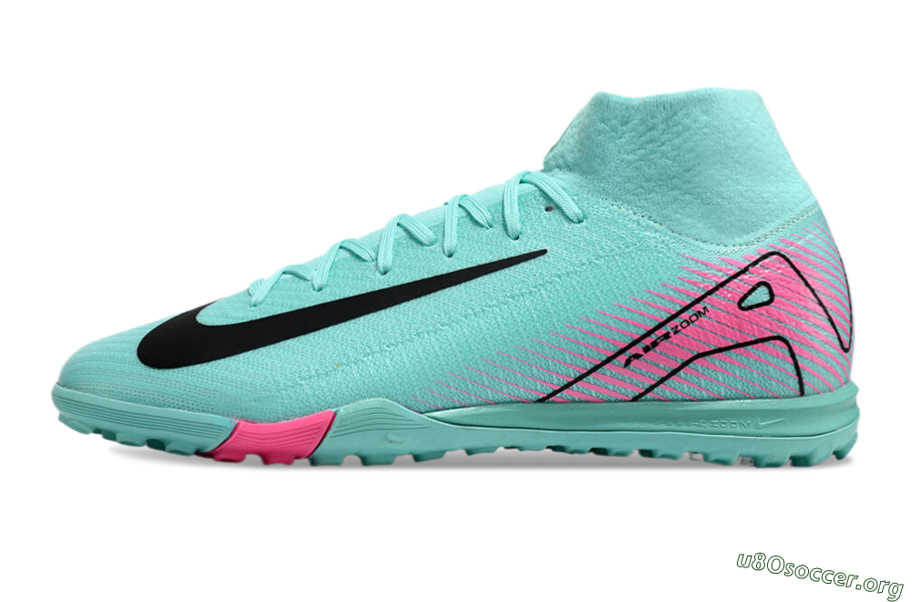 Nike Air Zoom Mercurial Superfly 10 Elite TF Football Shoes - Jade/Red/Black 3