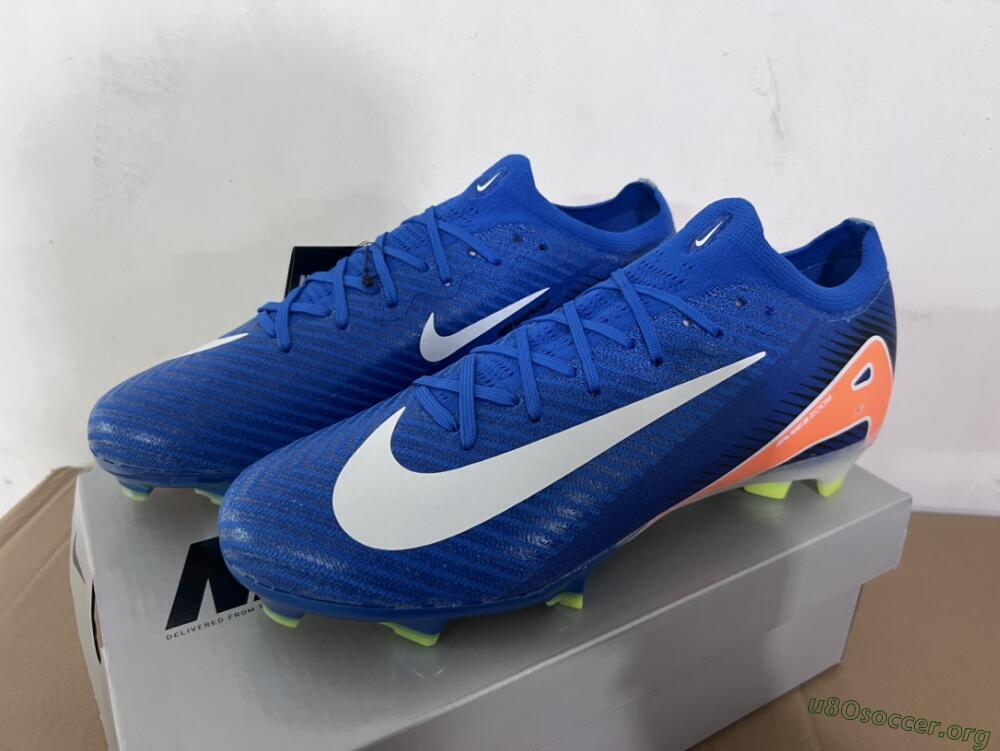 Nike Air Zoom Mercurial Vapor 16 Elite FG Football Boots - Blue/White/Orange