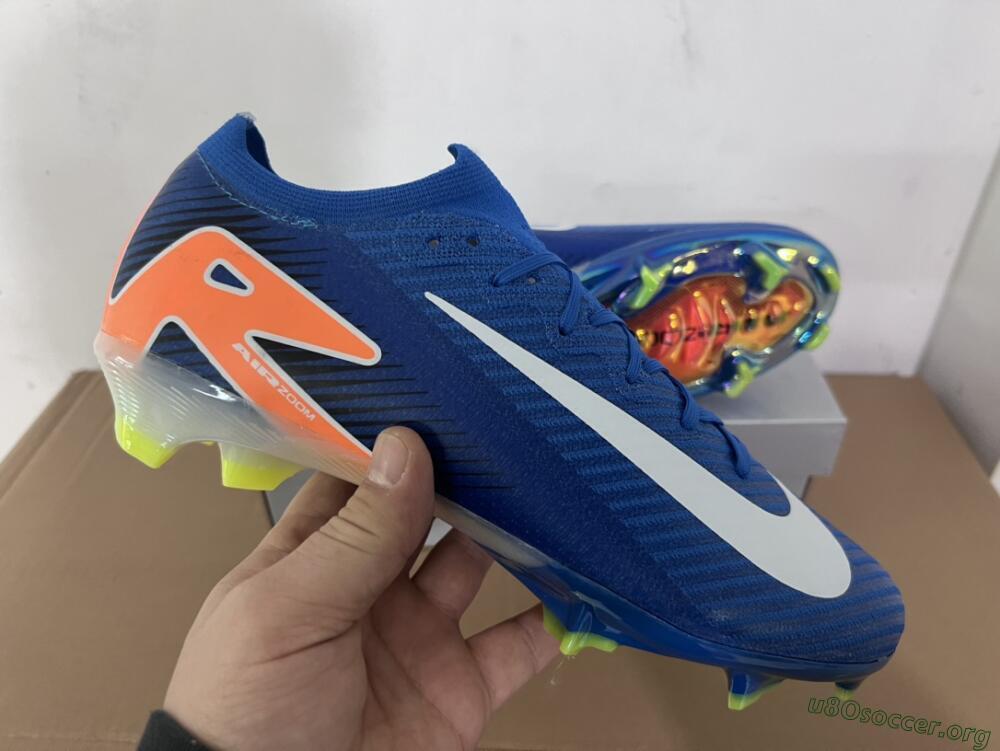 Nike Air Zoom Mercurial Vapor 16 Elite FG Football Boots - Blue/White/Orange