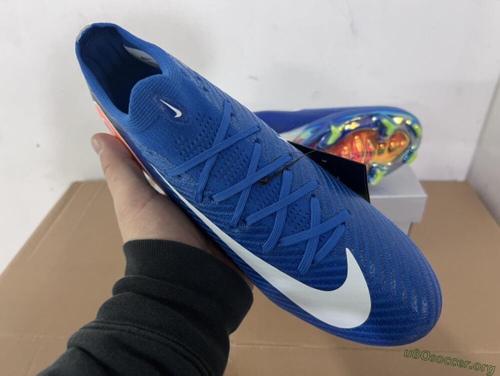 Nike Air Zoom Mercurial Vapor 16 Elite FG Football Boots - Blue/White/Orange