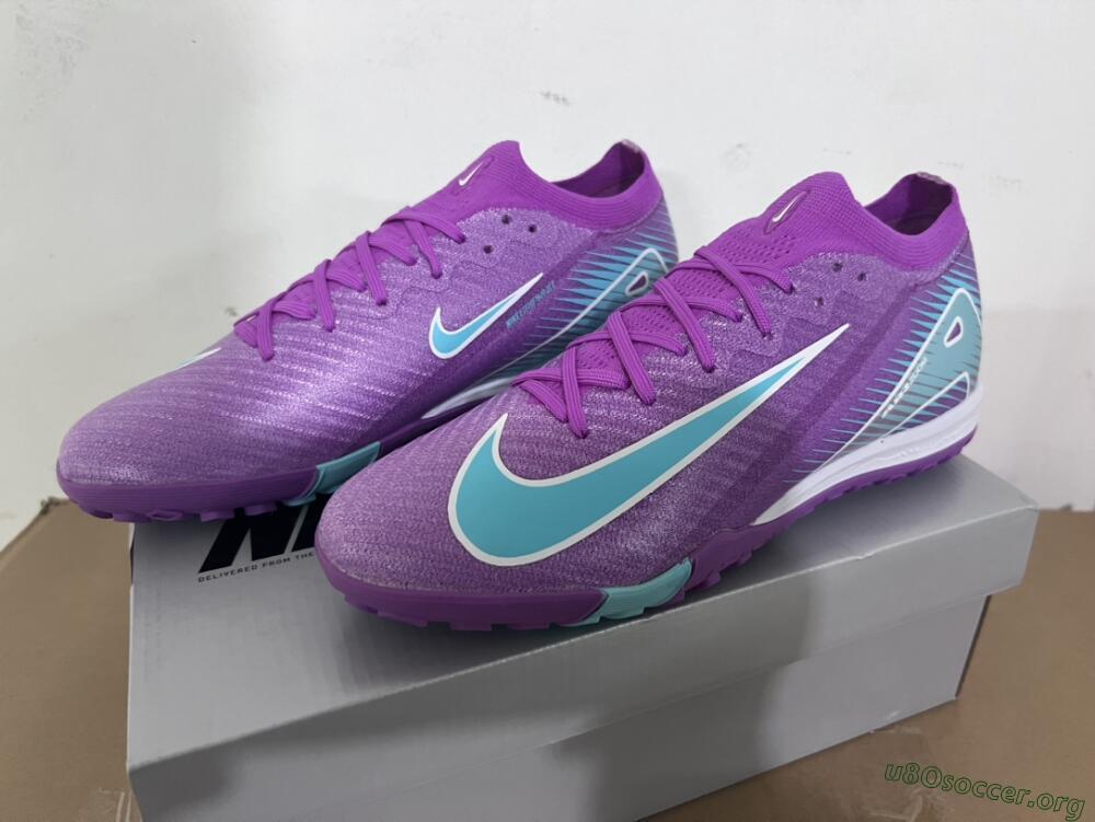Nike Air Zoom Mercurial Vapor 16 Elite TF Football Shoes - Purple/Jade/White