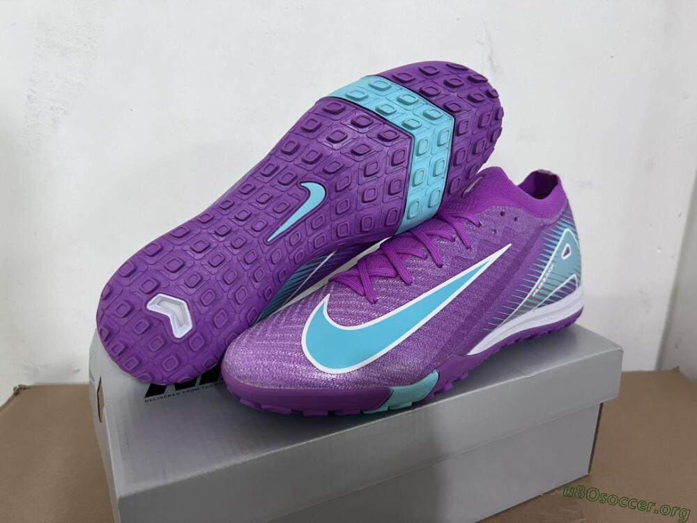 Nike Air Zoom Mercurial Vapor 16 Elite TF Football Shoes - Purple/Jade/White