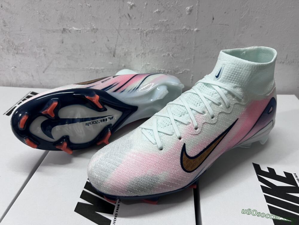 Nike Air Zoom Mercurial Superfly 10 Elite FG Football Boots - Jade/Pink/Gold