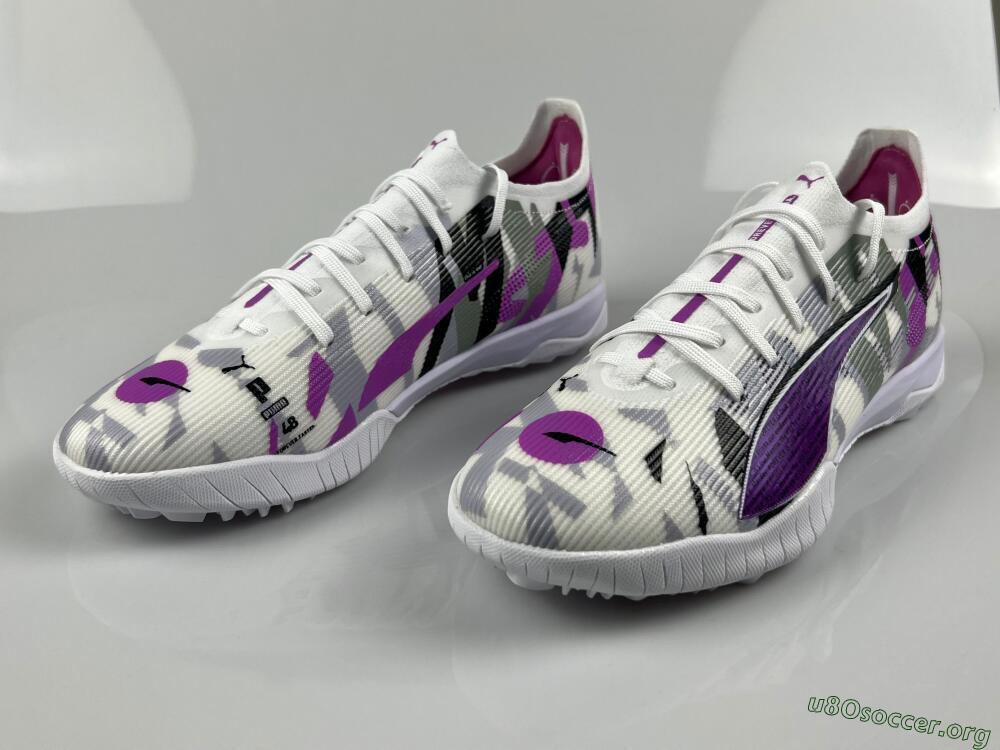 Puma Ultra Ultimate TF Football Shoes - White/Purple/Black