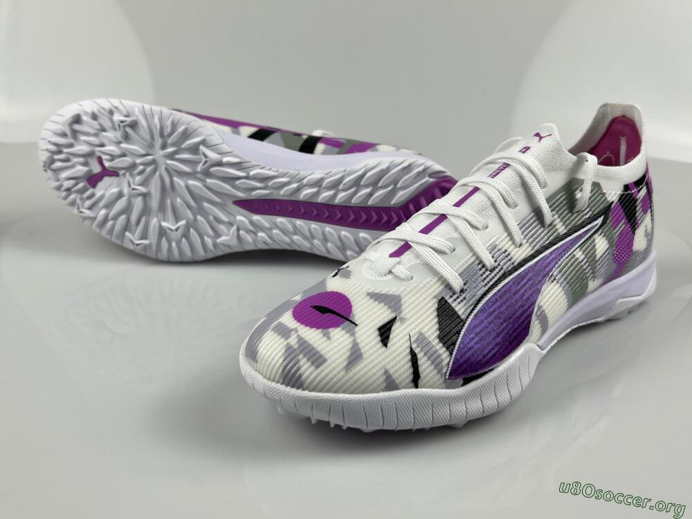Puma Ultra Ultimate TF Football Shoes - White/Purple/Black