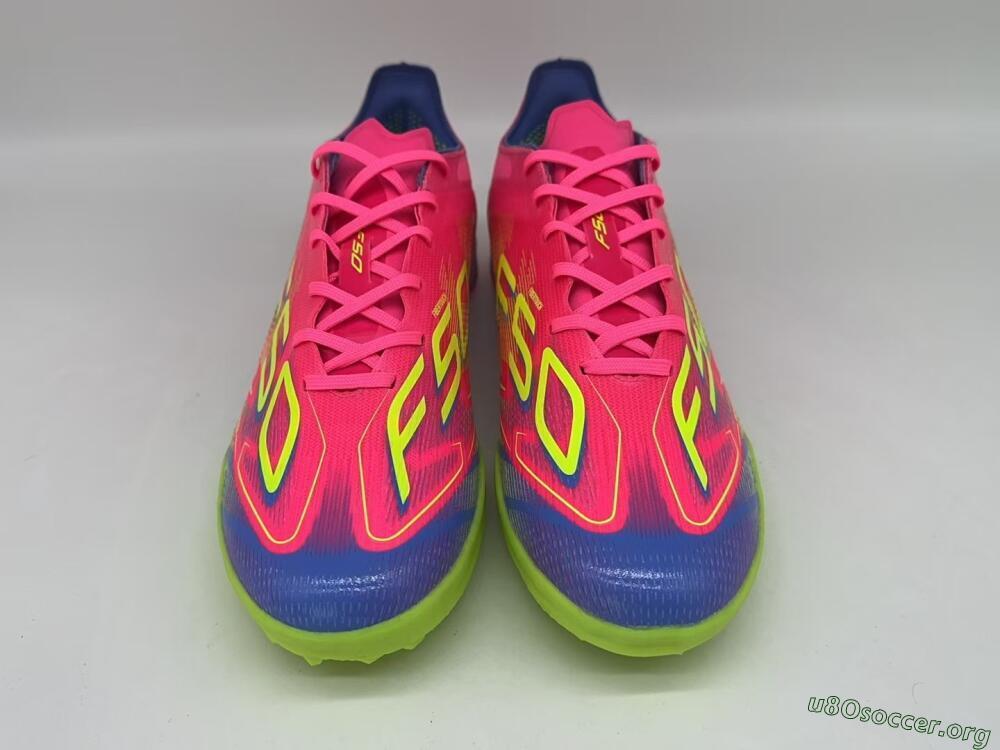 Adidas F50 Pro TF Football Shoes - Pink/Blue/Yellow