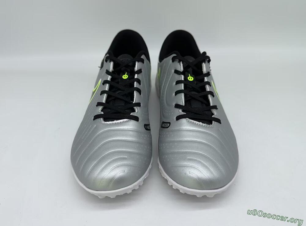 Nike Tiempo Legend 10 TF Football Shoes - Silver/Black/Yellow