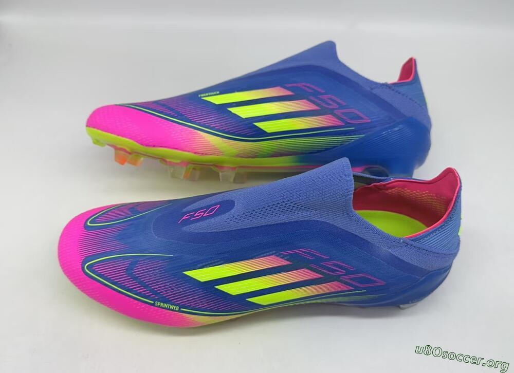 Adidas F50 Elite FG Football Boots - Blue/Pink/Yellow