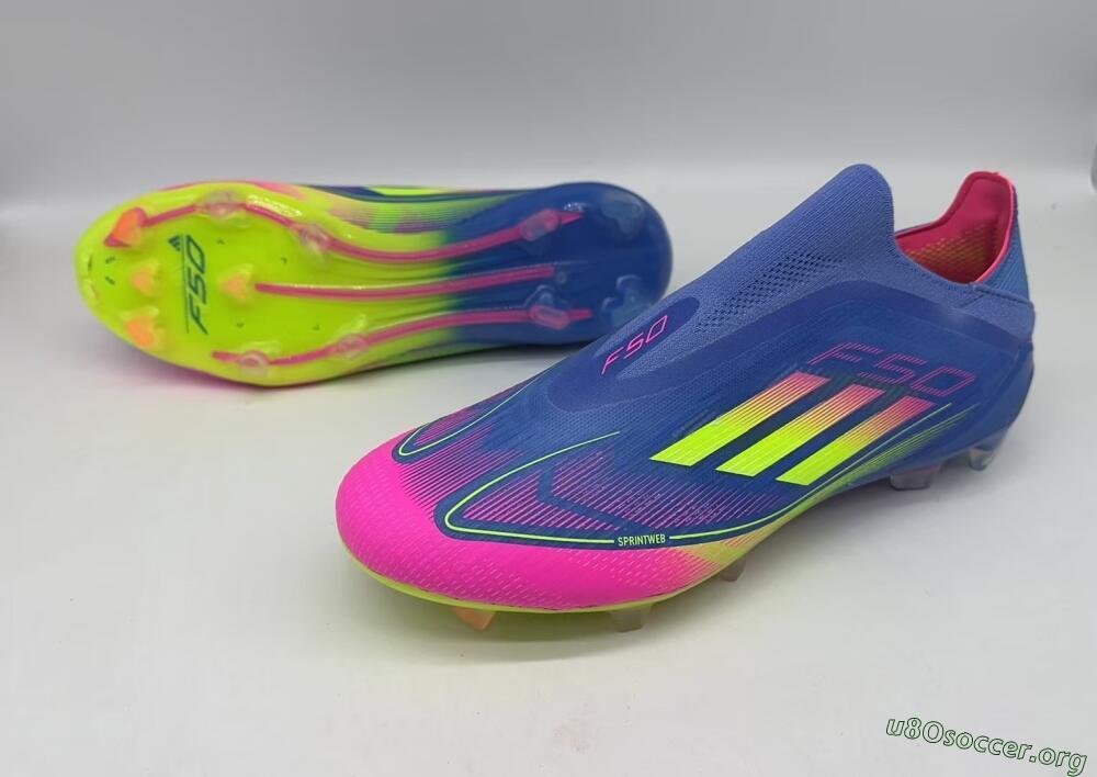 Adidas F50 Elite FG Football Boots - Blue/Pink/Yellow