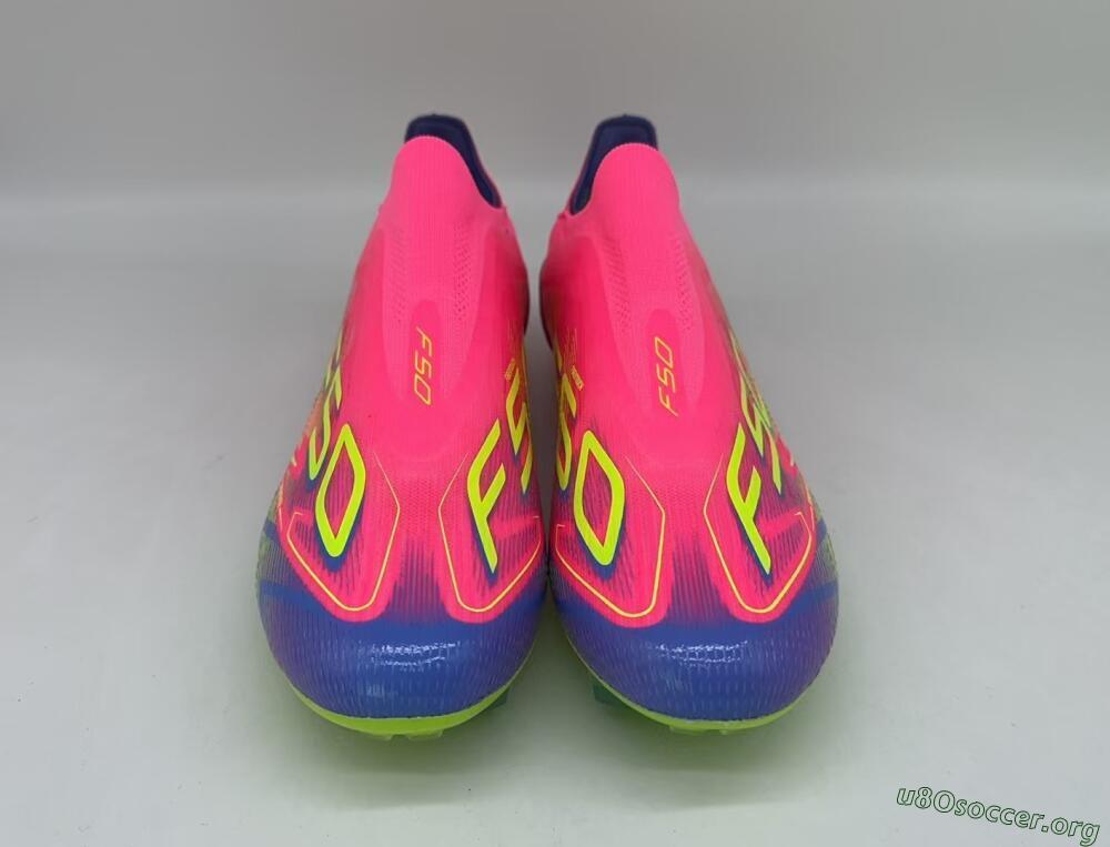 Adidas F50 Elite Laceless FG Football Boots - Red/Yellow/Blue