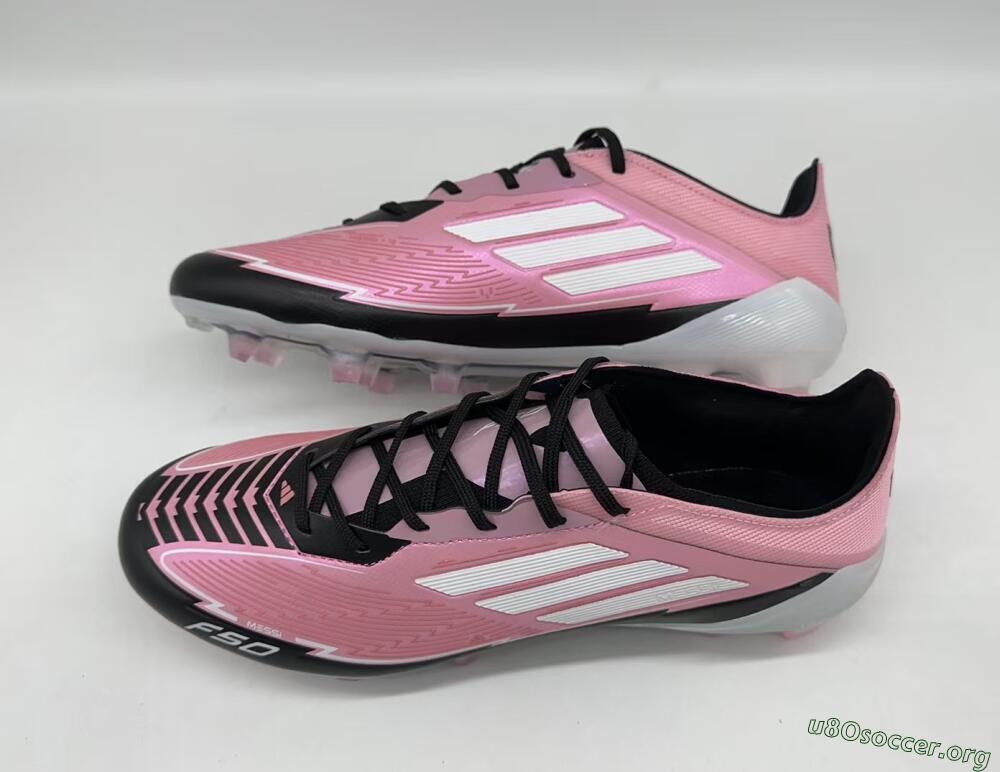 Messi x Adidas F50 Elite FG Football Boots - Pink/Black/White